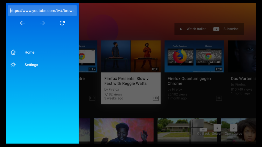 Amazon Fire TV Firefox Browser Supoort