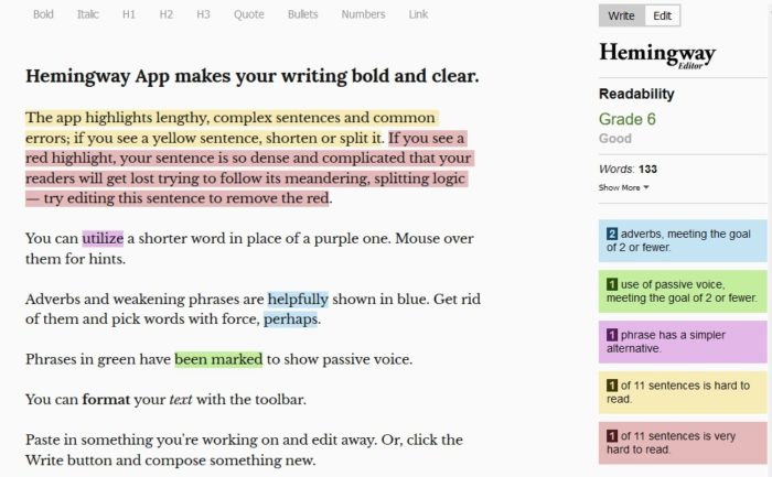 Writing Tools for amazing content 