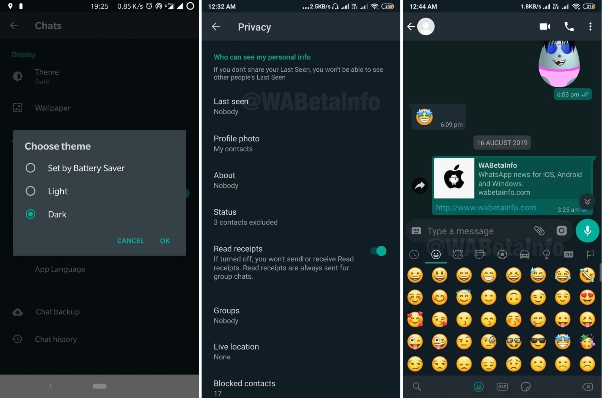 WhatsApp Dark Mode for Android 