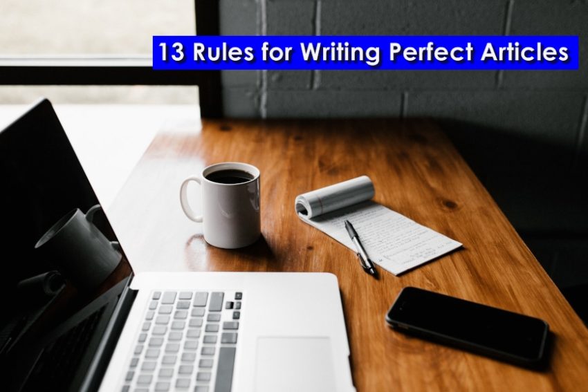 13 Rules for Writing Good Articles