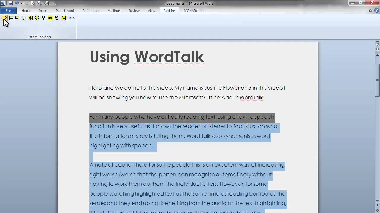 Text into speech. Text into speech