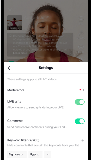 TikTok New Live-Stream Moderation Tools